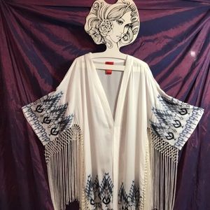 Long Fringe Kimono.